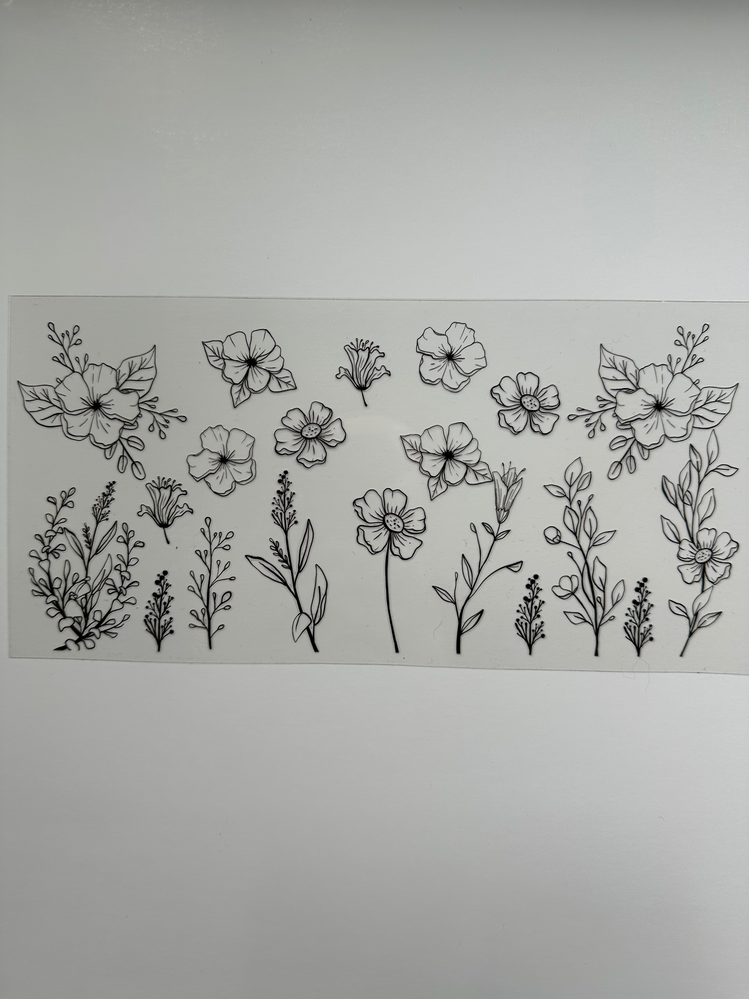 Black Dainty Flowers