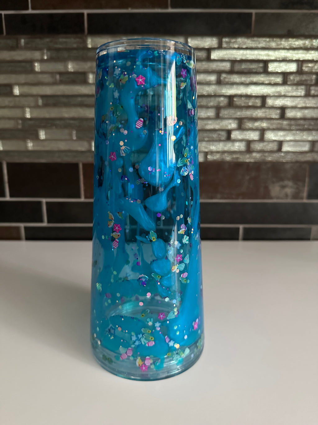 Pre Made 24 oz Acrylic Tumbler - Aquarium