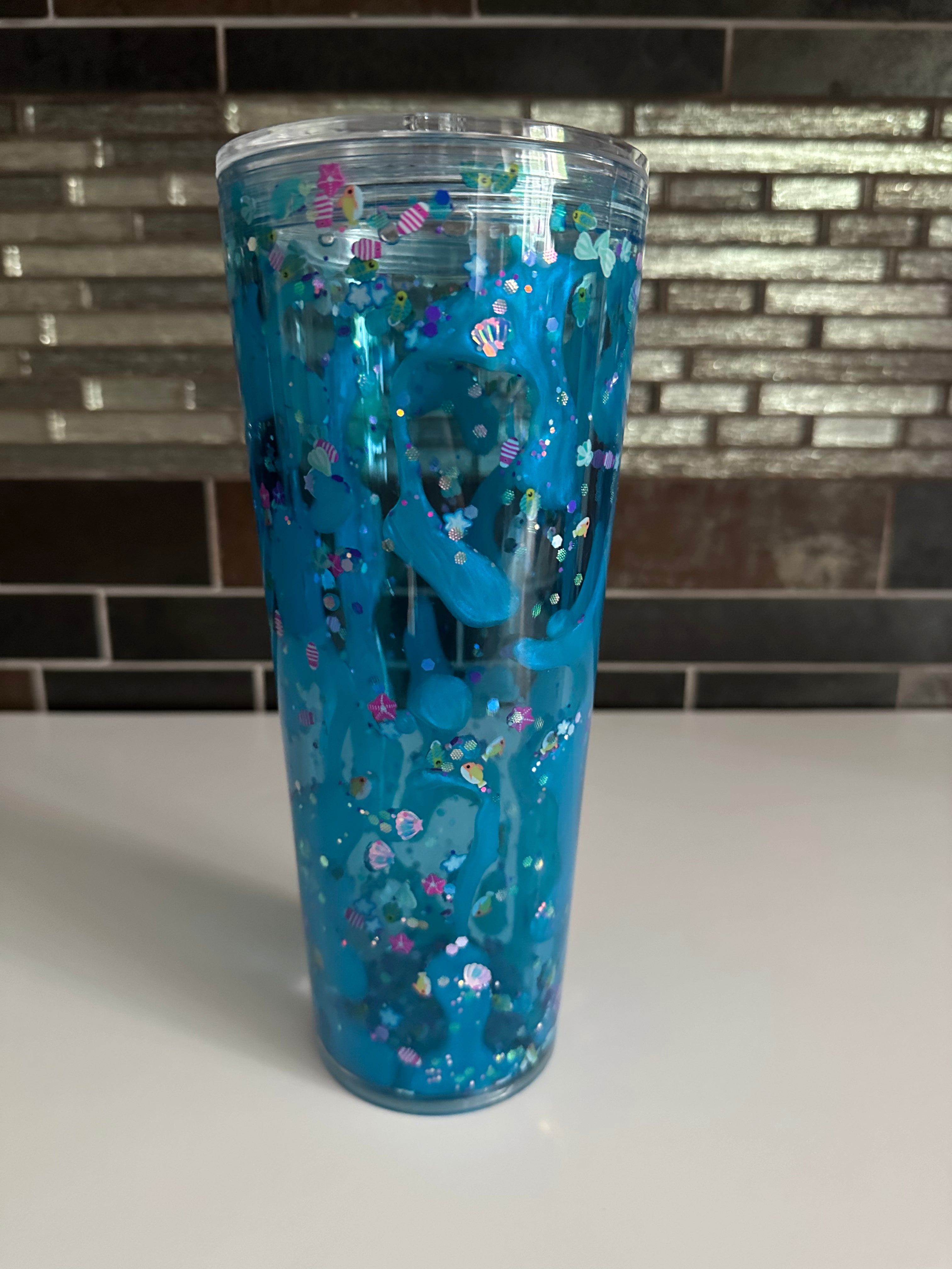 Pre Made 24 oz Acrylic Tumbler - Aquarium