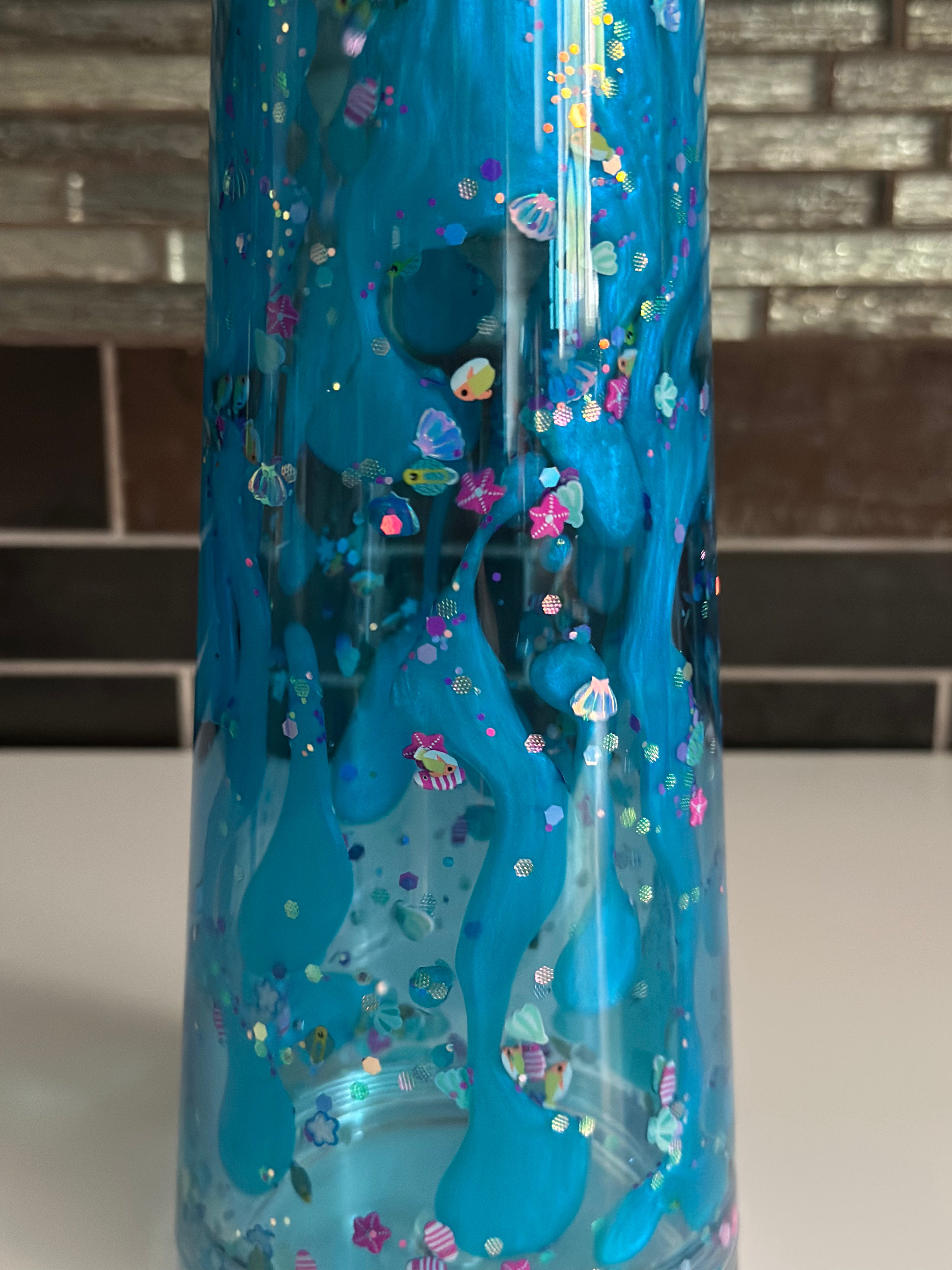 Pre Made 24 oz Acrylic Tumbler - Aquarium