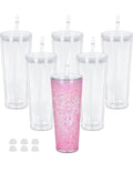 24 oz Acrylic Snow Globe Tumbler